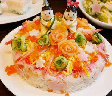 ひな祭り☆ちらし寿司ケーキ
